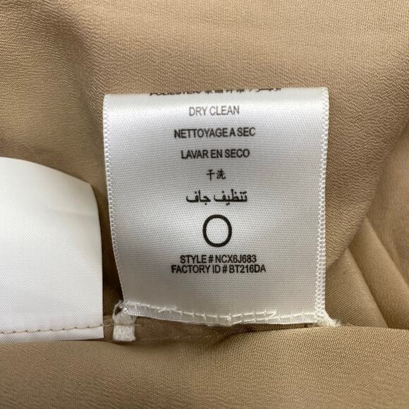 BCBGMaxAzria Inga One Shoulder Silk Maxi Gown Size 4 Begonia Metallic Pleated - Picture 13 of 14